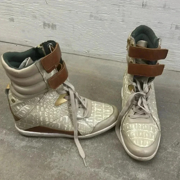 Reebok x Alicia Keys croc embossed wedge platform  sneakers - Picture 2 of 7